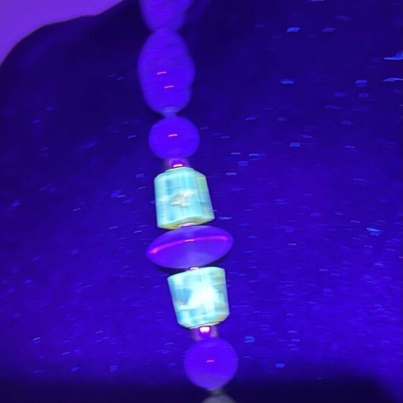 Jadeite Gemstones Tassel Necklace 12" Blue Gold-tone Chinese Zodiac Medallion - Picture 14 of 14